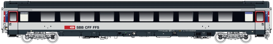 L.S. Models LS47242 - H0 - Personenwagen UIC Fahrradlogo, SBB, Ep. V-VI - Wagen 2